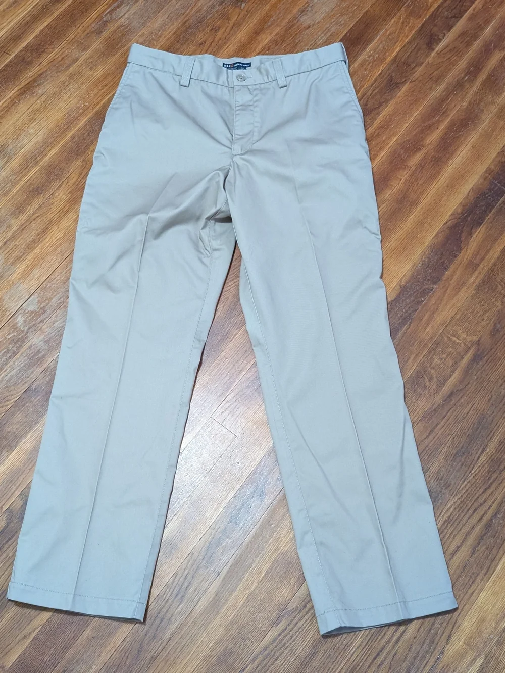 5.11 Tactical Mens 34x32 Covert Khaki Hidden Elastic Waist Tech Pants